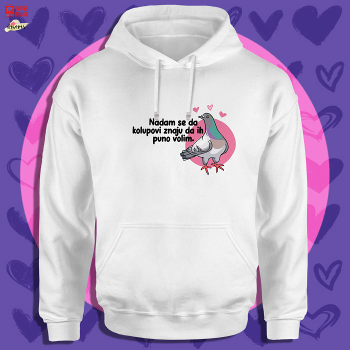 Duks beli kapuljaca – Volim kolupove JPEG